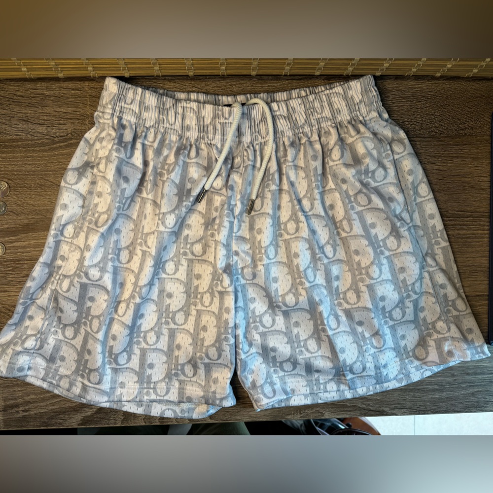 Dior print mesh shorts